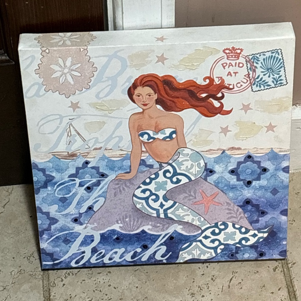 Mermaid 12x12 in canvas